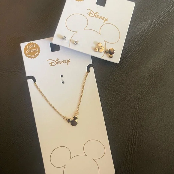 Disney Gold Mickey Mouse Jewelry Set - Picture 1 of 3